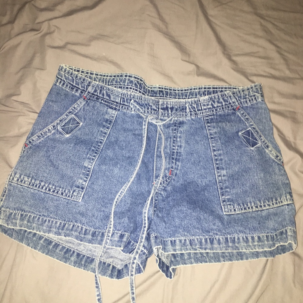 arizona tie-waist jean shorts